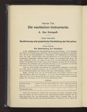 Vierter Teil. Die nautischen Instrumente.
