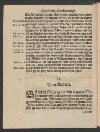 II. Zum Andern. [ Von dem ehrlichen begrebniß/ und ansehnlichen Epitaphio oder Grabstein/ so zu ihrem gedechtniß auffgerichtet worden.]