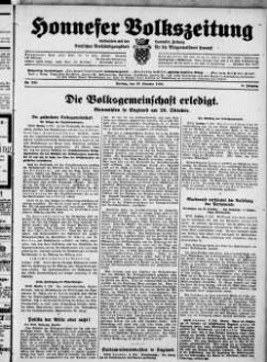 Honnefer Volkszeitung. 1889-1978