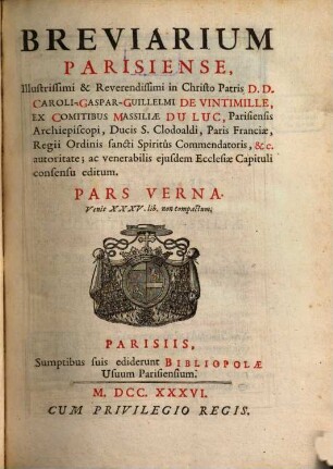 Breviarium Romanum Parisiense, 1