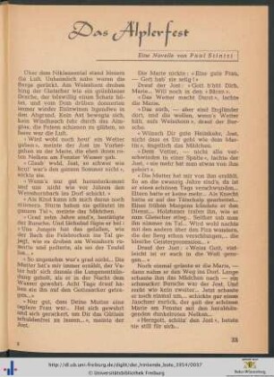 Das Älplerfest: eine Novelle.