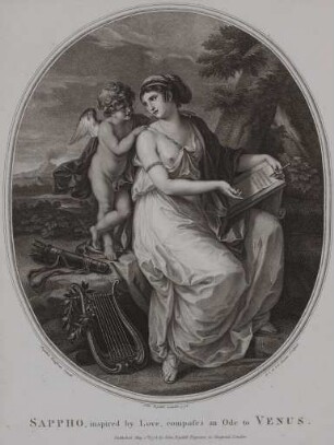 Sappho, inspired by Love, composes an Ode to Venus