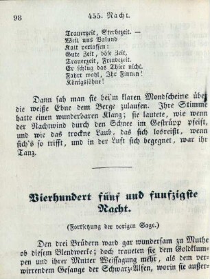 Vierhundert fünf und funfzigste Nacht
