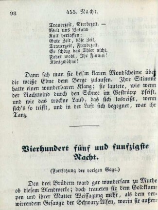 Vierhundert fünf und funfzigste Nacht