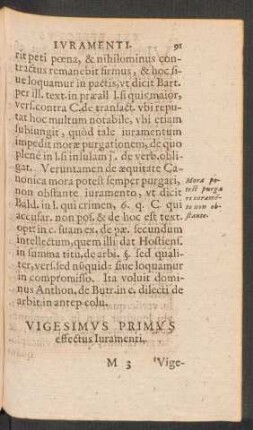 Vigesimus Primus effectus Iuramenti.