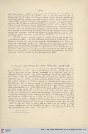 II. Meister und Werke der ersten Hälfte des Quattrocento