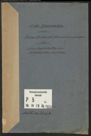 Belegakten zu den Zivilstandsregistern der Juden mit den Orten Bettelhausen, Elsoff, Erndtebrück, Feudingen, Fischelbach, Laasphe, Richstein und Schwarzenau (G 1853-1854)