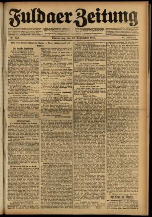 Ausgabe vom Donnerstag, den 27. September 1917.
