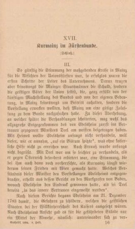 241-258 Kurmainz im Fürstenbunde : Schluß