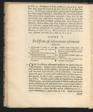 Caput V. De Effectu & infirmatione testamenti militaris