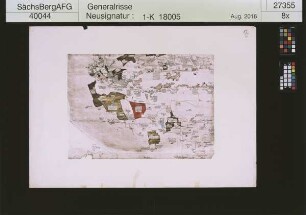 Erste Landvermessung des Kurstaates Sachsen von Matthias Oeder (1586-1607); Reproduktion zum 800. Regierungsjubiläum des Hauses Wettin