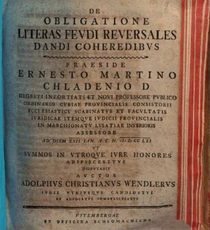 De Obligatione Literas Fevdi Reversales Dandi Coheredibvs