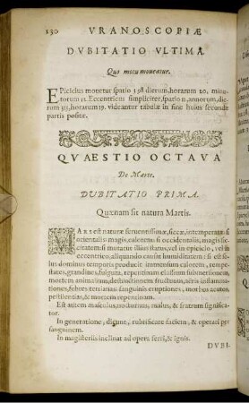 Quaestio Octava, De Marte.