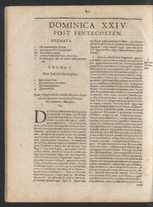 Dominica XXIV. Post Pentecosten.