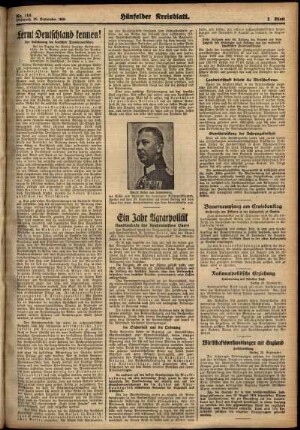 Zweite Ausgabe vom Mittwoch, den 26. September 1934.