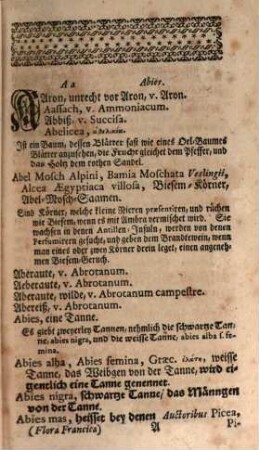 Flora Francica Rediviva, Oder Kräuter-Lexicon : Worinnen der Vornehmsten Kräuter, Bäume, Blumen und Wurtzeln [et]c. unterschiedliche Nahmen, Temperamenta, Kräffte, Nutzen, Würckungen, und Præparata gründlich beschrieben werden