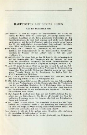 Hauptdaten Aus Lenins Leben Juli Bis Dezember 1905