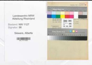 Entnazifizierung Alberta Siewers , geb. 00.00.0000 (Lehrerin)