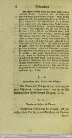 §. 13. Regulariter frohnen die Bauern