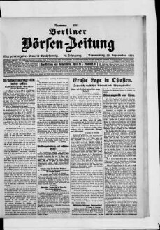 Berliner Börsen-Zeitung, Morgenausgabe