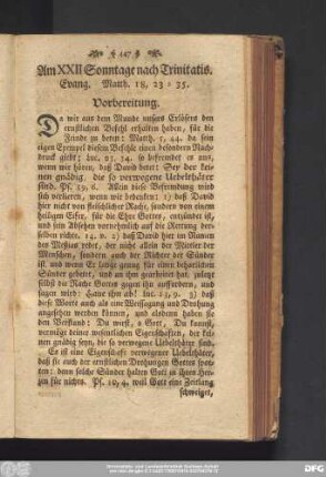 Am XXII Sonntage nach Trinitatis. Evang. Matth. 18, 23 - 35.