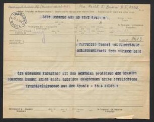 Telegramm an Ferruccio Busoni : 13.02.1918