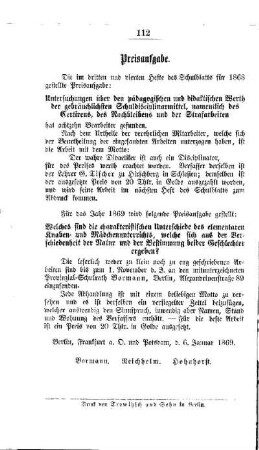 Preisaufgabe