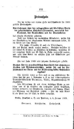 Preisaufgabe