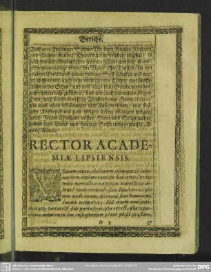 Rector Academiae Lipsiensis