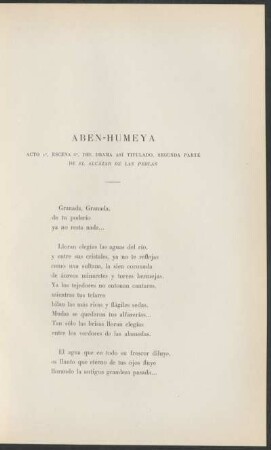 Aben-Humeya : (fragmento del drama)