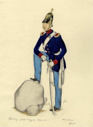 Uniformbild, Artillerieoffizier der Schleswig-Holsteinischen Armee