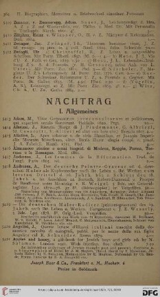 Nachtrag (No. 5413 - 5861)