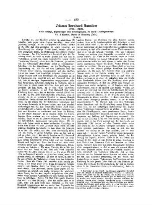 Johann Bernhard Basedow 1724-1790 : (Schluß)