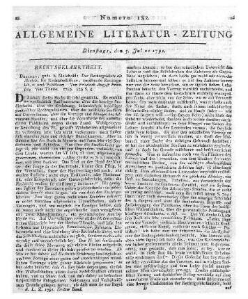 Fritzsche, Friedrich August: Der Rechtsgelehrte als Mensch, für Rechtsbeflissene, ausübende Rechtsgelehrte und Publikum. - Dresden : Meinhold, 1789