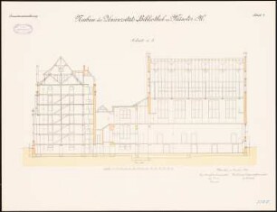 Universität Münster Bibliothek: Längsschnitt 1:100