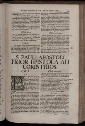 S. Pauli Apostoli Prior Epistola Ad Corinthios. - II. Epistolæ Ad Corinthios