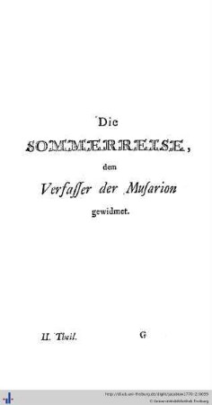 Die Sommerreise
