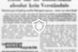Dafür hat die Bundesbahn absolut kein Verständnis