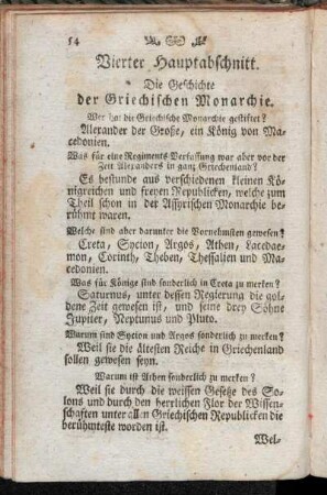 Vierter Hauptabschnitt. Die Geschichte der Griechischen Monarchie.