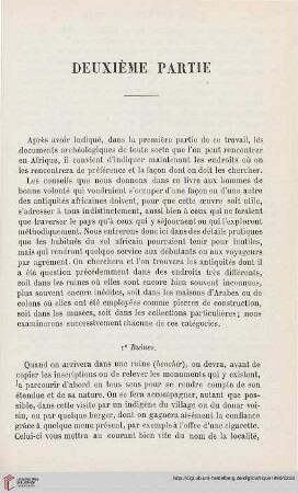 Deuxième Partie: