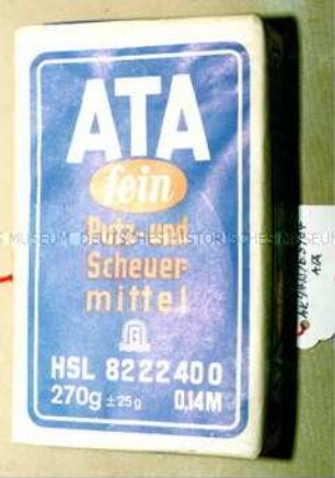 Papp-Paket für "ATA fein Putz- und Scheuer-mittel HSL 8222400" mit Inhalt