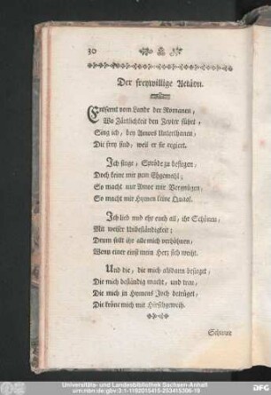 Der freywillige Actäon.
