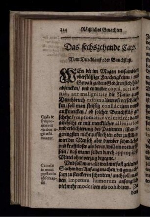 Das sechzehende Cap. Vom Durchlauff oder Bauchfluß