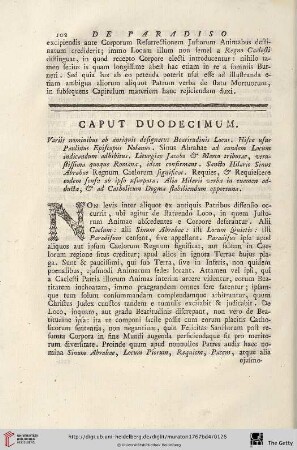 Caput duodecimum