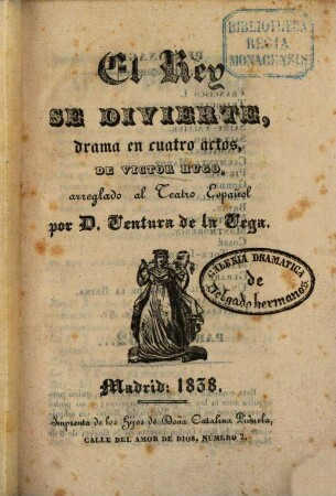 El Rey se divierte : Drama en cuatros actos
