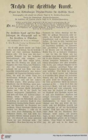 18: Die christliche Kunst auf den Ausstellungen im Glaspalast und in der Secession in München