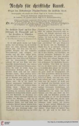 18: Die christliche Kunst auf den Ausstellungen im Glaspalast und in der Secession in München