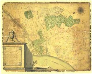 Flehe, Geometrische Delineation über das in der auswärtigen Bürgerschaft gelegenes Kirchspiel die Flehe genannt.