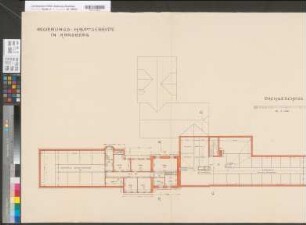 Arnsberg, Bezirksregierung, Hauptgebäude Seibertzstr. 1, Grundriss Dachgeschoss, Bestandszeichnung