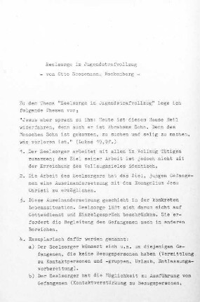 0d-14, Seelsorge im Jugendstrafvollzug
